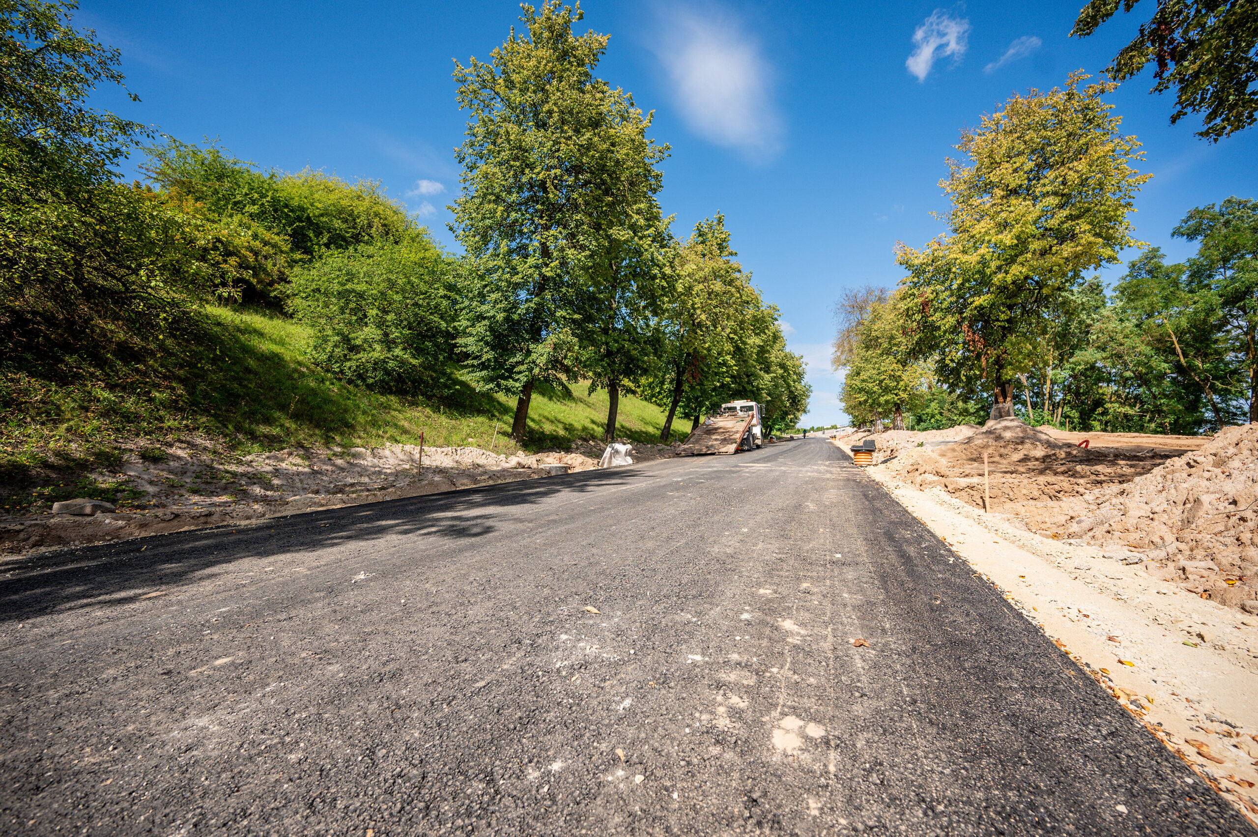 padarinius likvidavę rangovai atidaryti eismą Milikonių įkalnėje tikisi iki spalio pabaigos